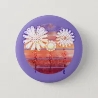Thank You Flowers at Sunset - Purple Button