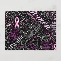 Breast Cancer Awareness Word Cloud ID261 Postcard