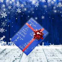 Silver on Blue Christmas | Wrapping Paper