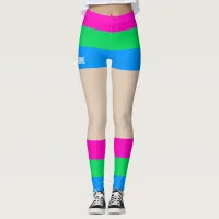 Polysexual Pride Faux Shorts & Legs  Leggings