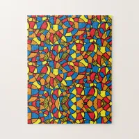 Vivid Modernistic Mosaic Pattern Jigsaw Puzzle