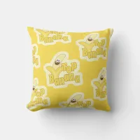 Top Banana Yellow Motivational Winner Pattern Throw Pillow