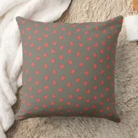 Hearts and Dots Throw Pillow