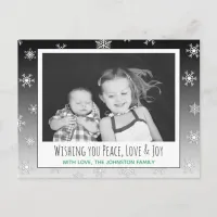 Wishing you Peace, Love & Joy Photo Christmas Card