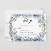 Forget-Me-Not Flowers Watercolor Elegant  RSVP Card