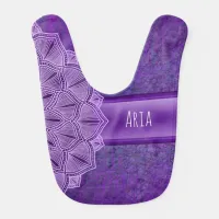 Personalized Purple Baby Girl Bib