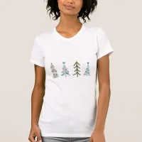 Cute Christmas trees doodle T-Shirt