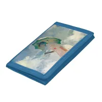 Woman with Parasol Claude Monet Vintage Art Trifold Wallet