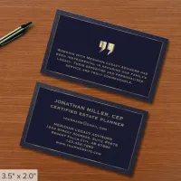 Elegant Business Card with Testimonial