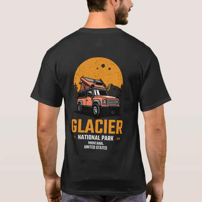 Vintage Glacier National Park Road Trip Montana T-Shirt