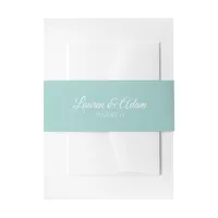 Wedding Invitation Belly Bands | Light Turquoise Invitation Belly Band