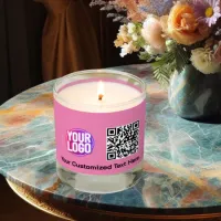 Business Logo Company Promotional QR Code Text Scented Candle