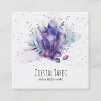 *~*  Cosmos Stars Universe Crystals Tarot Psychic Square Business Card