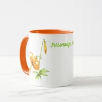 Orange Tiger Lily Personalized Mug