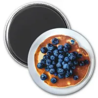 Blueberry Pancakes Food Magnet