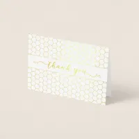 Elegant Thank You Gold Foil Geometric Typography Foil Card