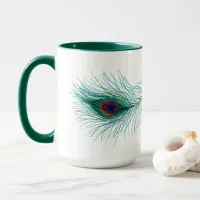 Peacock Feathers   Mug