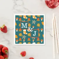 Personalized Fall Couple Napkins