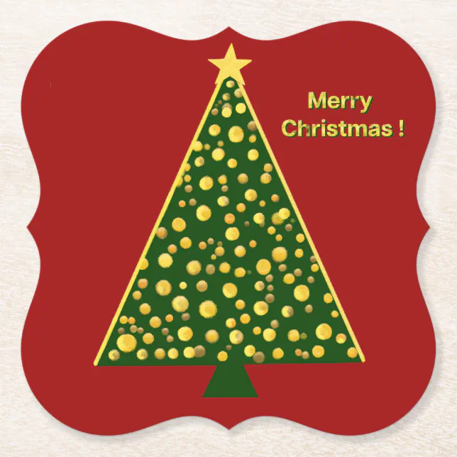 Thumbnail for Modern Christmas Tree Paper Coaster