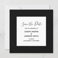 Black and White Elegant Calligraphy Save the Date