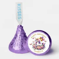 Pretty Pink, Purple and Gold Unicorn Birthday  Hershey&#174;'s Kisses&#174;