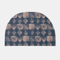 Bold Caribbean Tribal Mudcloth: Navy Blue, Pink Doormat