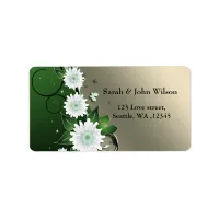 floral butterly ivory green labels