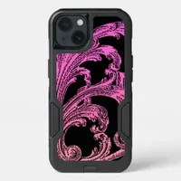 Unique Vintage Swirl Ombre Pink Design iPhone 13 Case