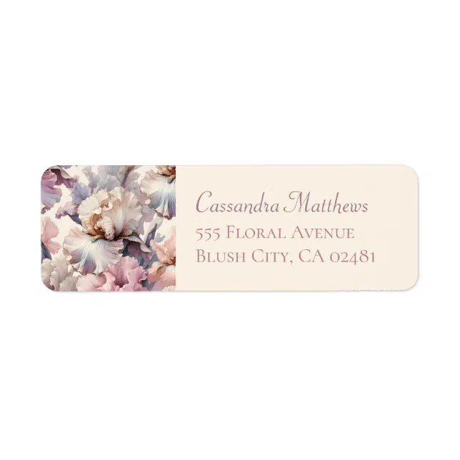 Blush Floral Classic Elegant Return Address Label