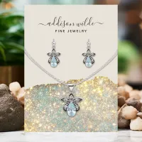 Holographic Modern Necklace Earring Display Card