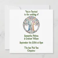 Tree of Life Stained Glass Mosaic  Invitation