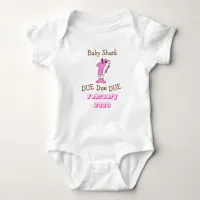 Coming Soon, Baby Shark  Due Date Announcement Baby Bodysuit