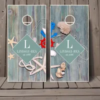 Nautical Beach House Cornhole Set