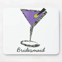 chic purple martini mouse pad