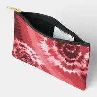 Red Tie Dye Accessory Pouch