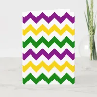 Mardi Gras Chevron Pattern Card