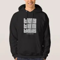 They Them Theirs Pronouns Big and Bold White Font Hoodie