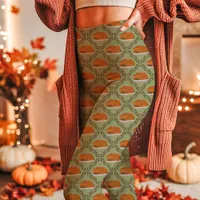 Green Thanksgiving Turkey Holiday Pattern Leggings