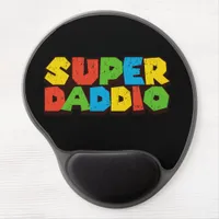 Super Daddio Father's Day Gamer Dad Black Gel Mouse Pad