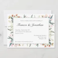 Pastel Wildflower Floral Wedding Invitation