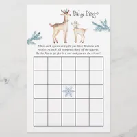 Pastel Watercolor Christmas Baby Shower Bingo