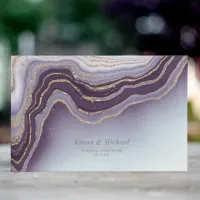 Crystal Agate Wedding Amethyst ID825 Guest Book