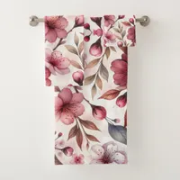 Cherry Blossom Bath Towel Set