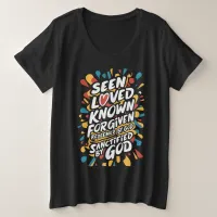 Divine Affirmation: Embracing Spiritual Identity Plus Size T-Shirt