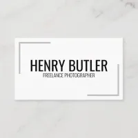 Modern Elegant Minimalist Professional Plain Business Card