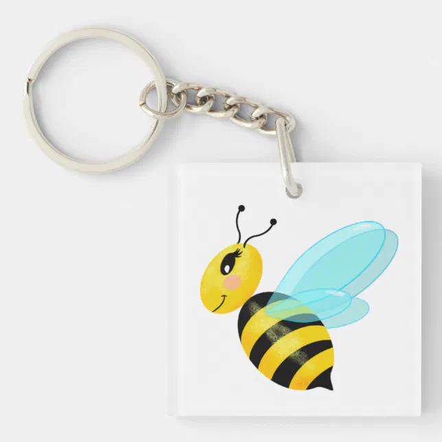 Happy Bee Keychain