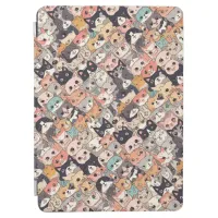 Anime cats repeating pattern iPad air cover