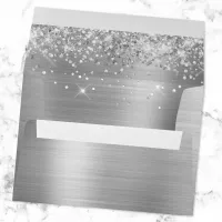 Silver Glitter and Ombre Foil Envelope