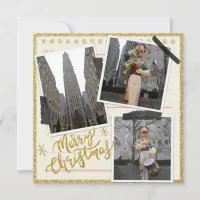 Merry Christmas from the Rockefeller Plaza in NYC Holiday Card