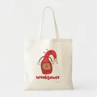 Weak Sauce Funny Bottle Cartoon Slogan Tote Bag